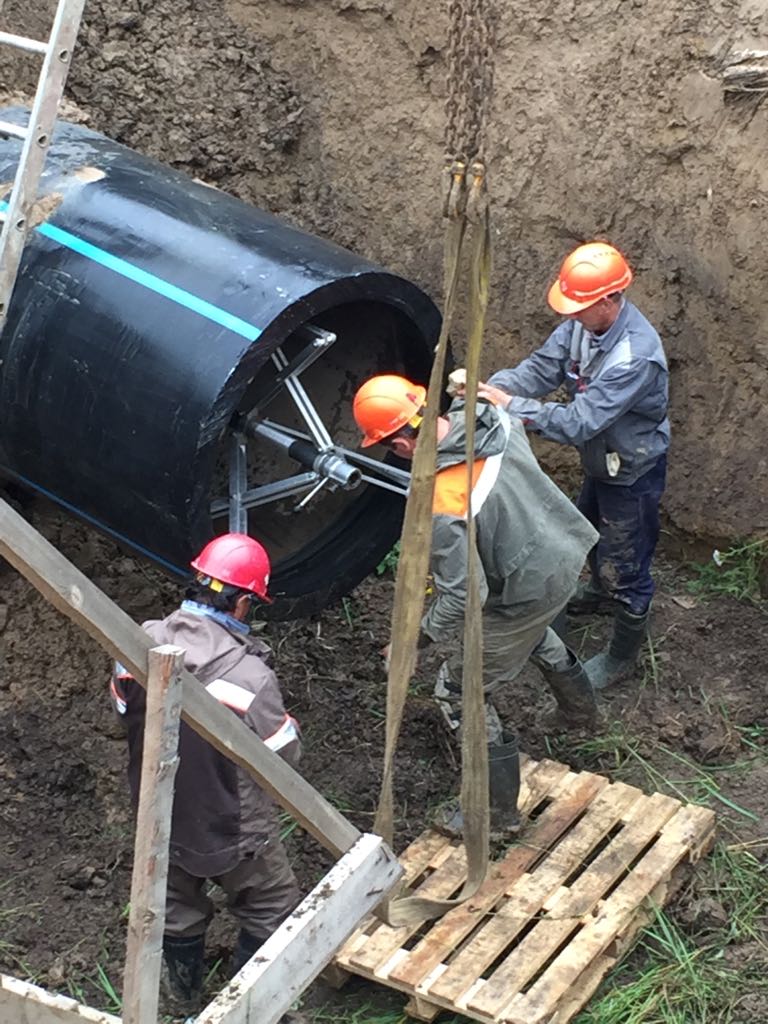 Ремонт прорыва водовода от ВОС до Епанчинского водозабора ООО «СИБУР Тобольск»