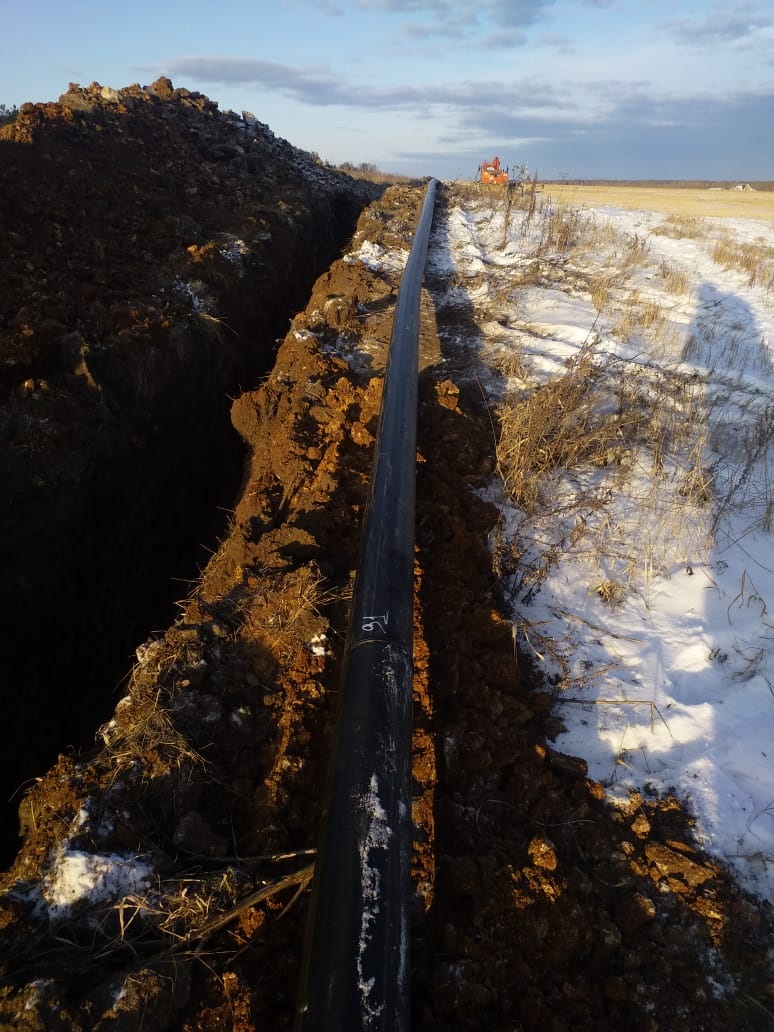 Строительство подводящего газопровода высокого давления для деревни Шайдурово