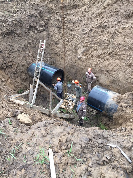 Ремонт водовода диаметром 1200 мм