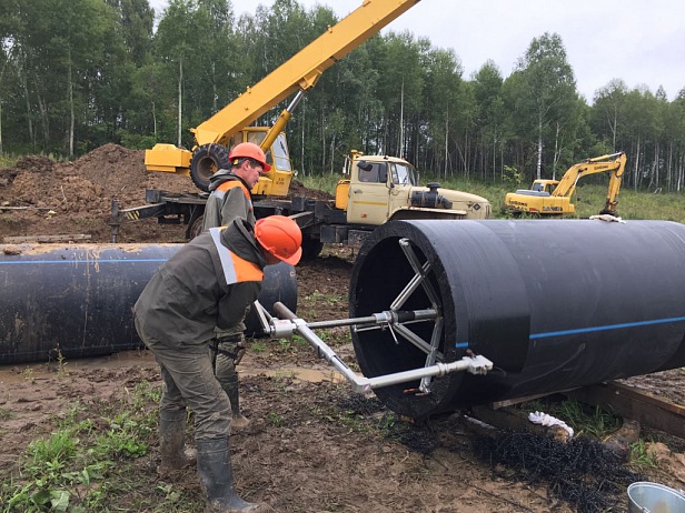 Ремонт водовода диаметром 1200 мм