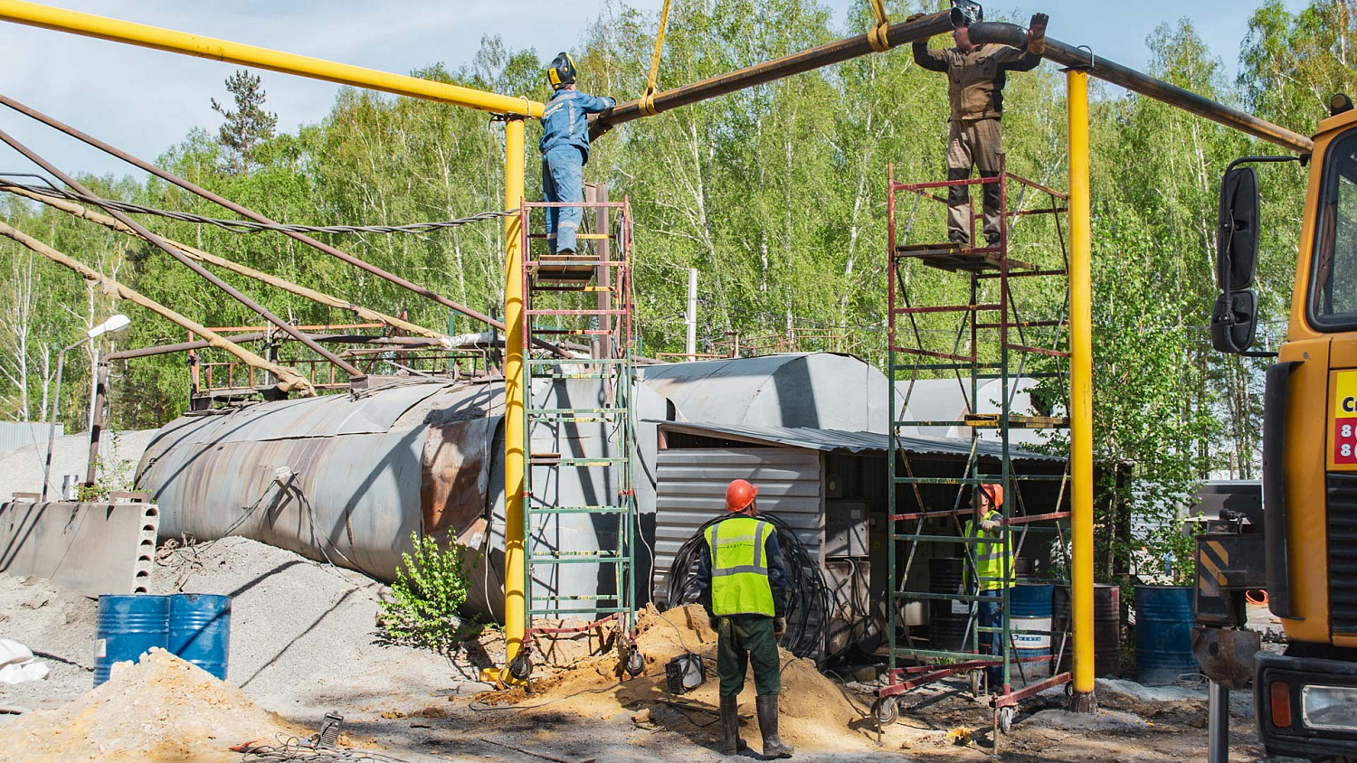 Газификация АБЗ «Прохладный». Завершение сварочных работ.