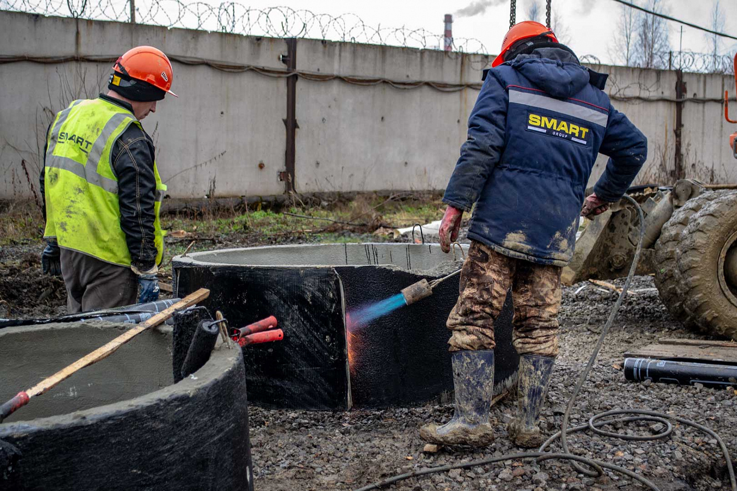 Монтаж внутриплощадочных сетей водоотведения и водоснабжения для Нижнетагильской нефтебазы