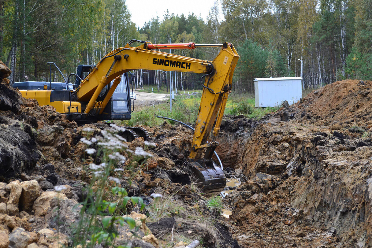 Строительство водопровода в городе парков «Заповедник»