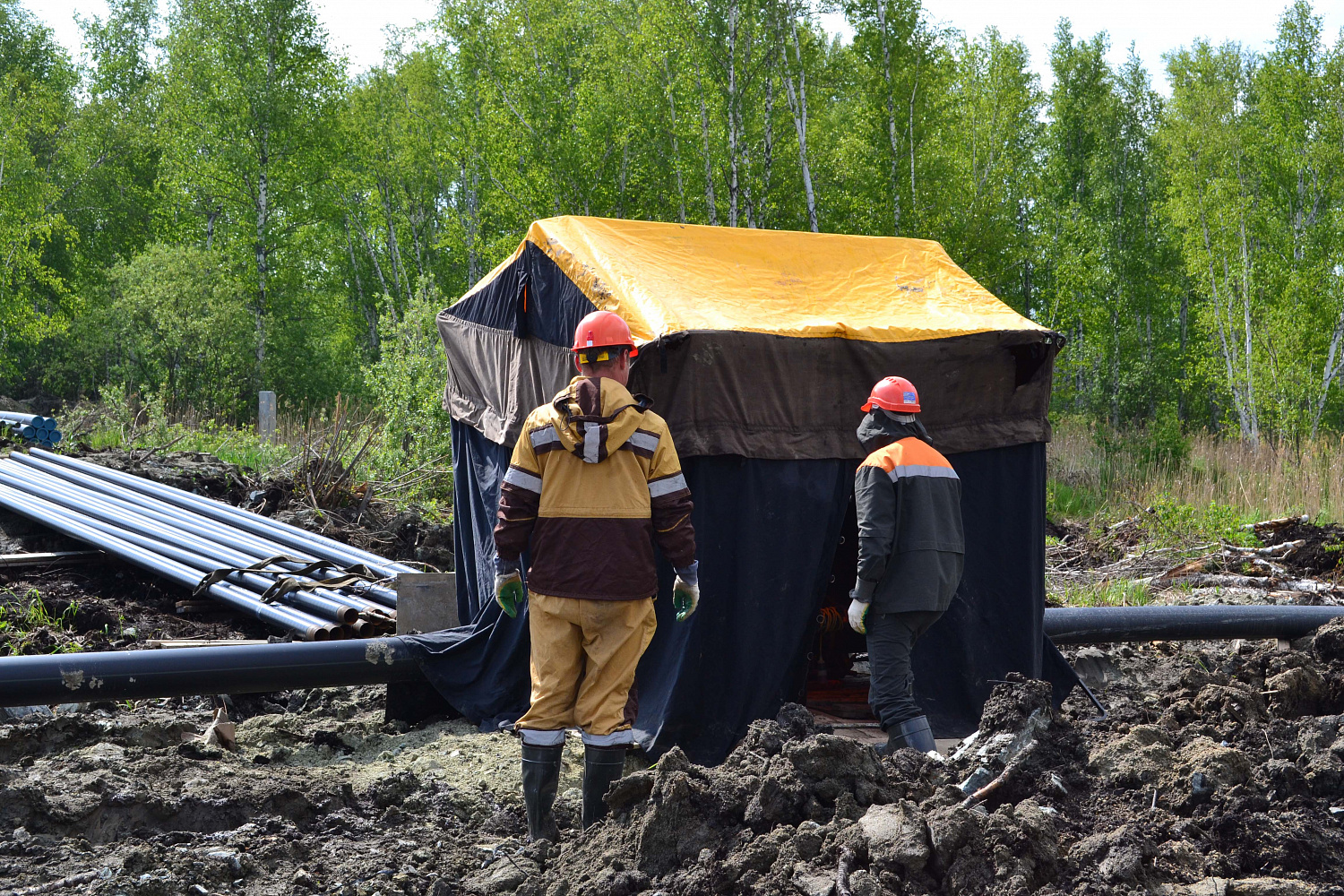 Строительство наружных сетей газопровода для нового транспортно-логистического терминала