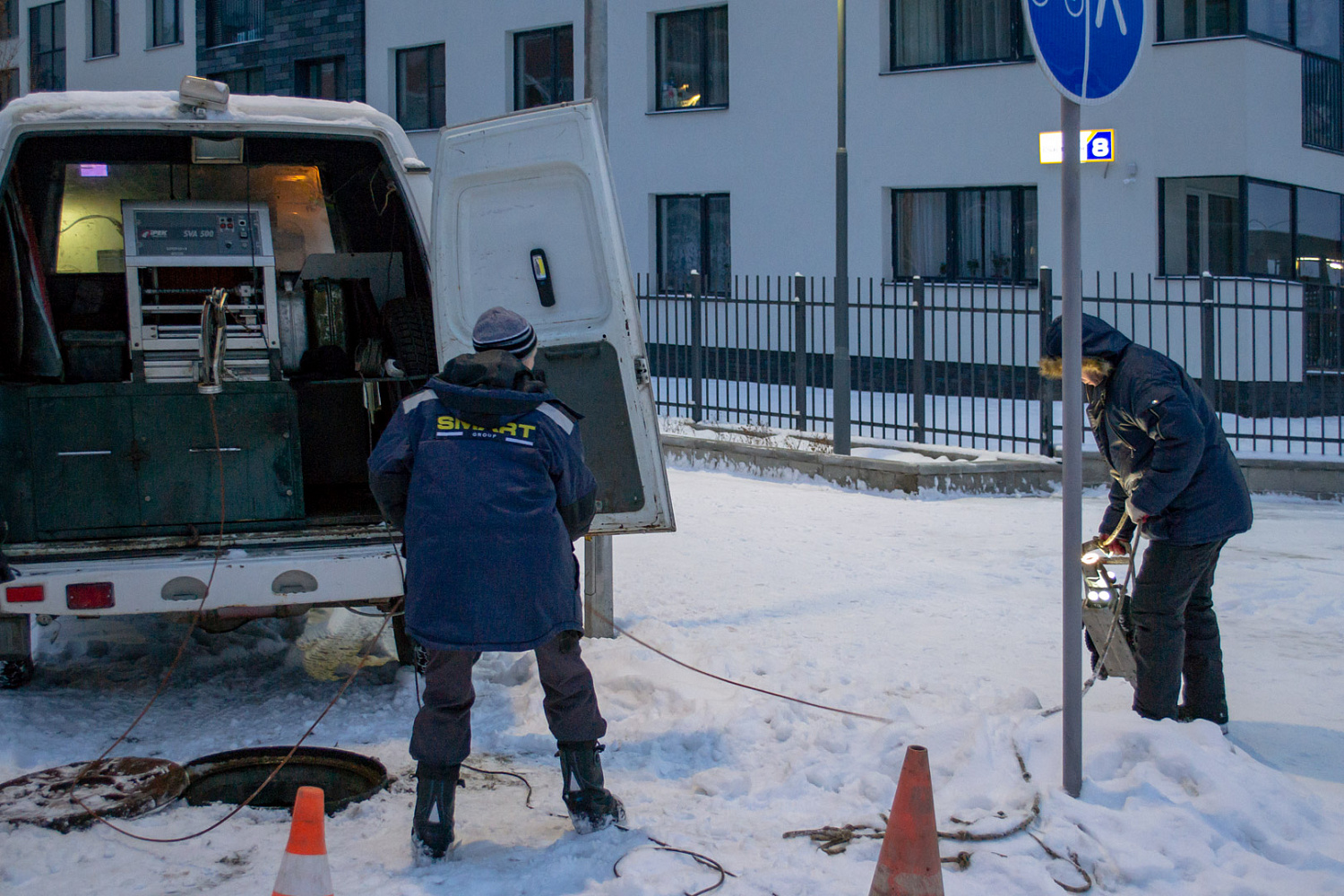Телеинспекция и гидродинамическая промывка сетей канализации в микрорайоне «Солнечный»