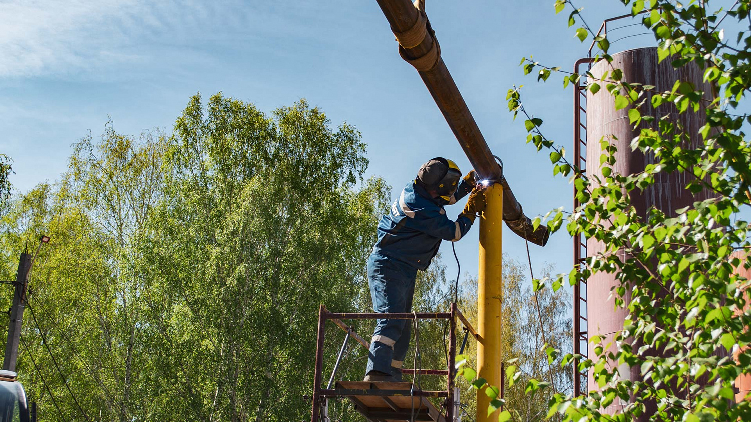 Газификация АБЗ «Прохладный». Завершение сварочных работ.