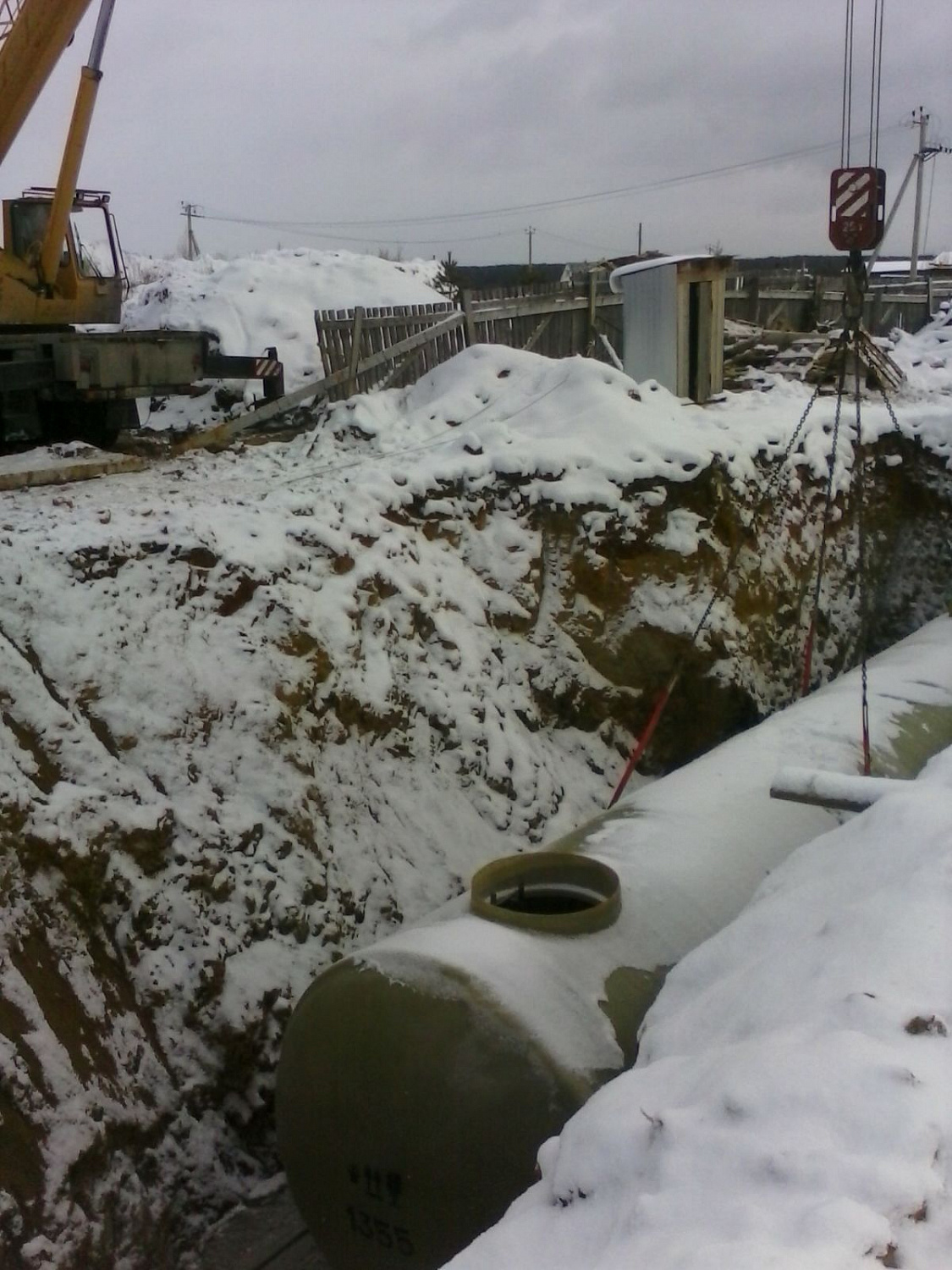 Монтаж накопительной емкости в р.п. Белоярский